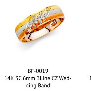 3 COLOR 14 k Gold band